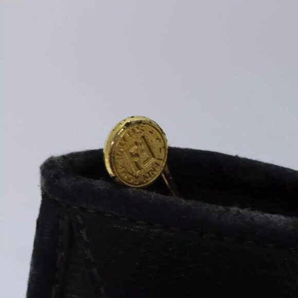 FENDI Pecan Canvas Clutch Bag Black Brown Auth - Picture 13 of 16